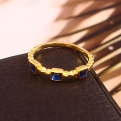 Natural Blue Sapphire Gemstone Ring 925 Sterling Silver Handmade Ring, Gift Her