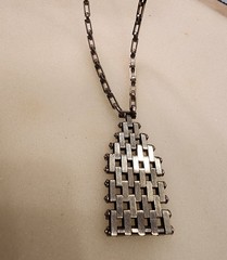 VTG Jacob Bengel Chrome Art Deco Brickwork L 16.5 Pre-owned