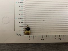 Vintage Black & Brass Corrugared Bead Charm Lot