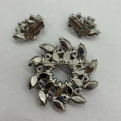 Juliana (DeLizza & Elster) Rare Brooch And Matching Clip On Earrings