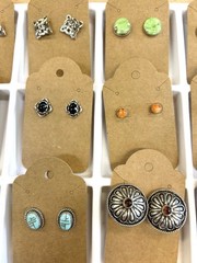 Vintage Native American & More Sterling Silver Mixed Earring Lot (15 pair)