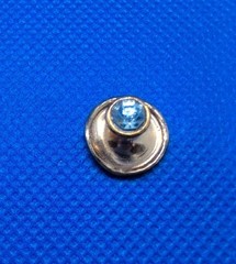 Antique Waistcoat Collar Buttons Dress Stud Flat Copper, Plated, Mother Of Pearl