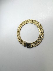 David Monn Gold Tone Nugget Bracelet 1990’s 7.5”