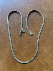 Necklace Gold Toned Flat Chain Classic Staple 18” Vintage Signed