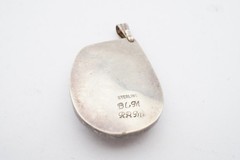 Vintage Sterling Silver 925 Rutilated Quartz Pendant Signed