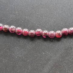 Natural Garnet Bead Necklace 4mm Red Stone Strand Choker Double Wrap Bracelet