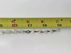 Vintage AB Crystal Graduated Necklace Strung on Chain Beaded 17-19 Inches