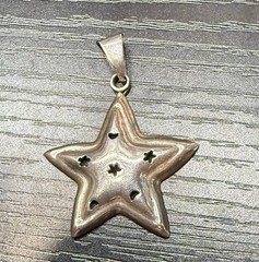 Vintage Mexican Sterling Silver Celestial Star Pendant – Taxco TC-205