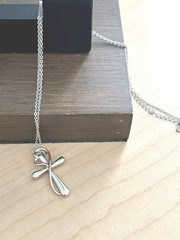 Cross Necklace/ Marked S925 On Tag_ Silver _ Gold Tone