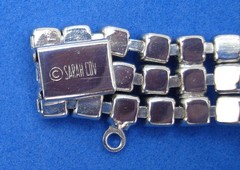VINTAGE SARAH COVENTRY PRONG SET CRYSTAL RHINESTONE SILVER TONE TAPERED BAGUETTE