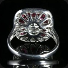 1Ct White Round Cut CZ Art Deco Style Bezel Set Engagement Ring In 925 Silver