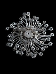 Large Silvertone Vtg 1950’s Rhinstone Brooch Beau Jewels Judy Lee?