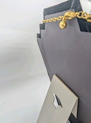Anne Klein Collar Necklace & Earrings Satin Brushed Gold Tone Chunky Runway Read