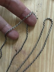 12.80g Vintage Sterling Silver 925 Rope Chain Necklace 20 in M