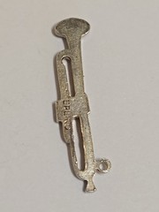 Sterling Silver ~ Trumpet Horn Charm ~ FLAT Design ~ VINTAGE