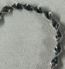 VTG FAS Sterling Silver Twisted Chain Necklace 18”