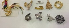 Miscellaneous Lot Of Brooches Lot Of 10 Used ￼