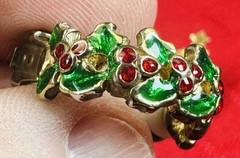 MCM Enamel Christmas Jewelry Lot Clip On Earrings Tree Pin Santa Bells Holiday