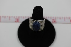 Lapis Blue Gemstone Ring Sterling Silver