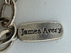 James Avery Sterling silver Charm bracelet with 6 Charms 7.5 Inch. 18+ Grams.