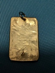 Vintage 60s Modernist Mixed Metal Pendant Brutalist Woven Copper Brass Wire Art