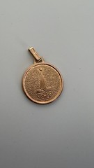Rare USSR Jubilee 583 14K Rose Gold Pendant Soviet Armenia Olympics 1980 3.83g