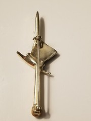 Vintage Top Hat And Cane Bar Pin Rhinestones And Enamel