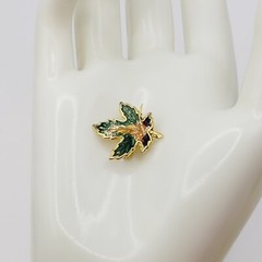 Maple Leaf Tiny Colorful Enamel Metal Vtg Scatter Lapel Necktie or Brooch Pin