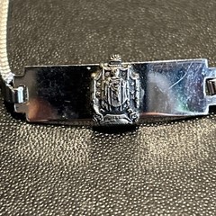 Vintage Sterling Crest Bracelet-6.5in