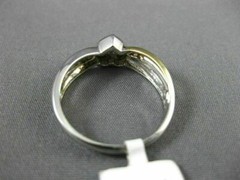 ESTATE .06CT DIAMOND 14KT WHITE & YELLOW GOLD 3D SOLITAIRE HEART FUN RING #15388