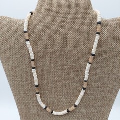 Puka Shell Bead Necklaces Choker Various Colors And Sizes Lot Of 6 Barrel Clasp