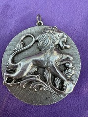 Vintage Edlee Leo Astrology Zodiac Rock Pendant