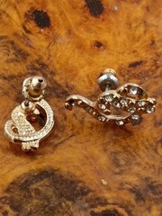 BABY PHAT Post EARRINGS W/Rhinestones 1990’s