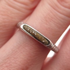 Carolyn Pollack 925 Sterling Silver Vintage Real MOP Inlay Stackable Ring Size 7