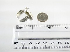 Vintage Storck Signed Artisan Sterling Silver Bar Top Ring 925 14.6g Size 5.5