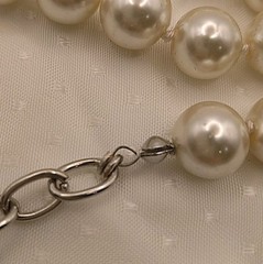 VINTAGE SIGNED GRAZIANO HAND KNOTTED FAUX PEARLS 61-64.5” CLASSY NECKLACE READ*