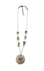 Dragonfly Pendant Abalone MOP Shell Choker Necklace Sea Glass White Green Blue