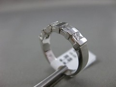 ESTATE .99CT BAGUETTE & PRINCESS DIAMOND 14KT WHITE GOLD 3D CLASSIC WEDDING RING
