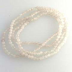 Pink Chalcedony Strand Beaded Necklace 32″in long