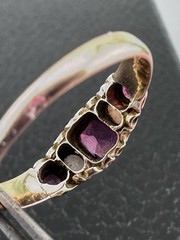 15k Gold Antique 5 Stone Ring Victorian Opal Pink Stones English Hallmarked 1864