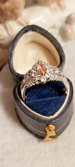 Vintage JTV DK Donna Karen CITRINE STERLING 3.00ct Marquise Crystal RING Sz 9