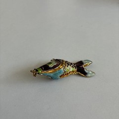 Vintage Enamel Articulated Koi Fish Pendant