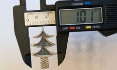 Vintage Mexico 925 Sterling Silver Modernist Tree Brooch Christmas Pin 1.5” 7g