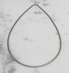AGI Sterling Silver Round Omega Chain Necklace ~ 18″ ~ 20.6g ~ 13-A723