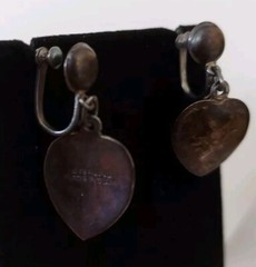Siam Sterling Silver Pendant and Earrings Set Vintage Patina