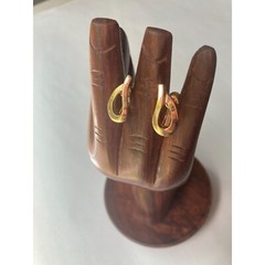 Vintage H.A. Vendome Twisting Tear Drop Screw Back Clip-on Gold Tone Earrings