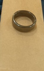 Vintage Nwot Hematite Plain Band Ring Size 8.5