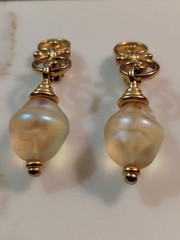 Vintage Ben Amun Gold-Tone Statement Clip-On Earrings