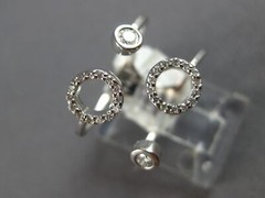 ESTATE WIDE .20CT DIAMOND 18K WHITE GOLD CLASSIC CIRCLE OF LIFE TENSION FUN RING