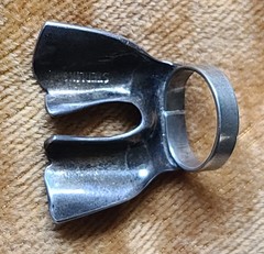 Vintage 1930’s Sterling Silver Cowboy Chaps Scarf Bandana Ring Americana